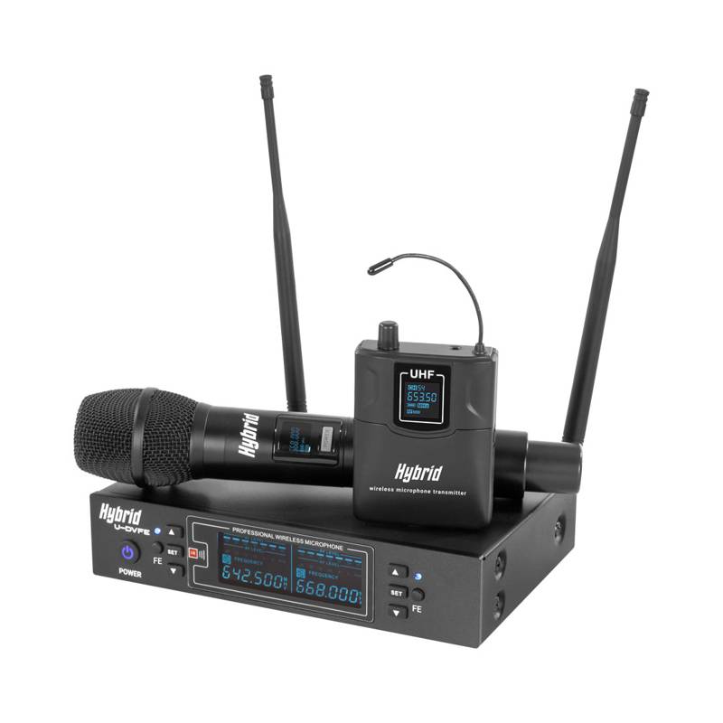 Hybrid U-DVFE | Dual Handheld / Lapel Cordless Mic System