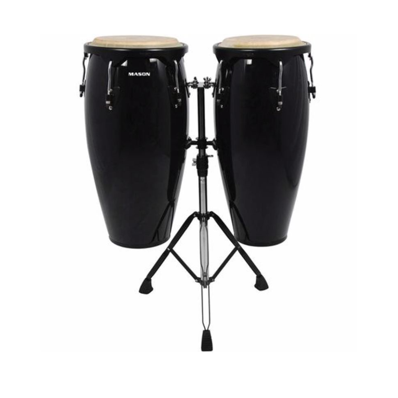 Picture of Mason AL-124FW-BK | Fibreglass Conga Drum Set incl. Stand