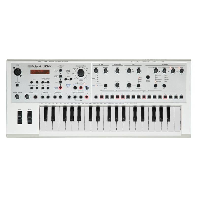 Roland JD-XI White Synthesizer Front