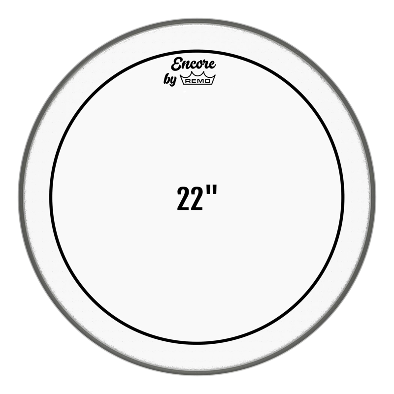 Encore Pinstripe 22" Clear Kick Drum Head