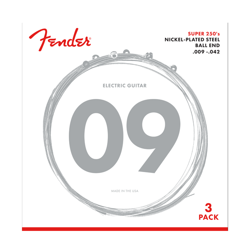 Fender Super 250L  09-042 | Electric Guitar Strings (3-Pack)