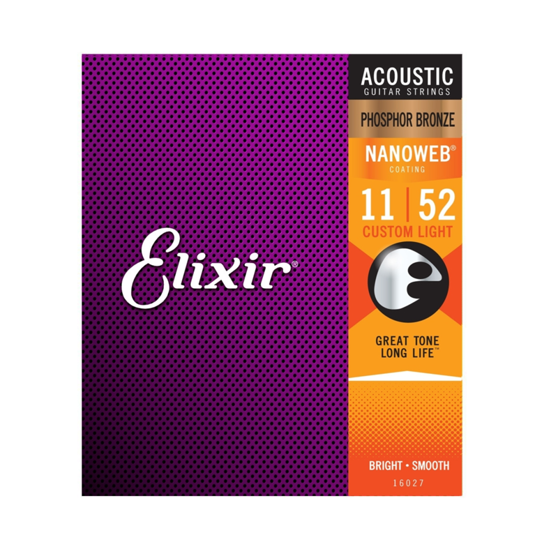Elixir 16027 | 11-52 P/Bronze Acoustic Guitar Strings