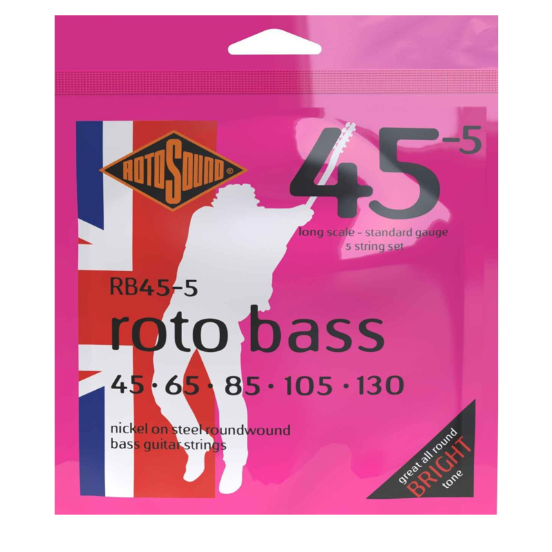 Rotosound RB45-5 | 45-130 4 String Bass Strings