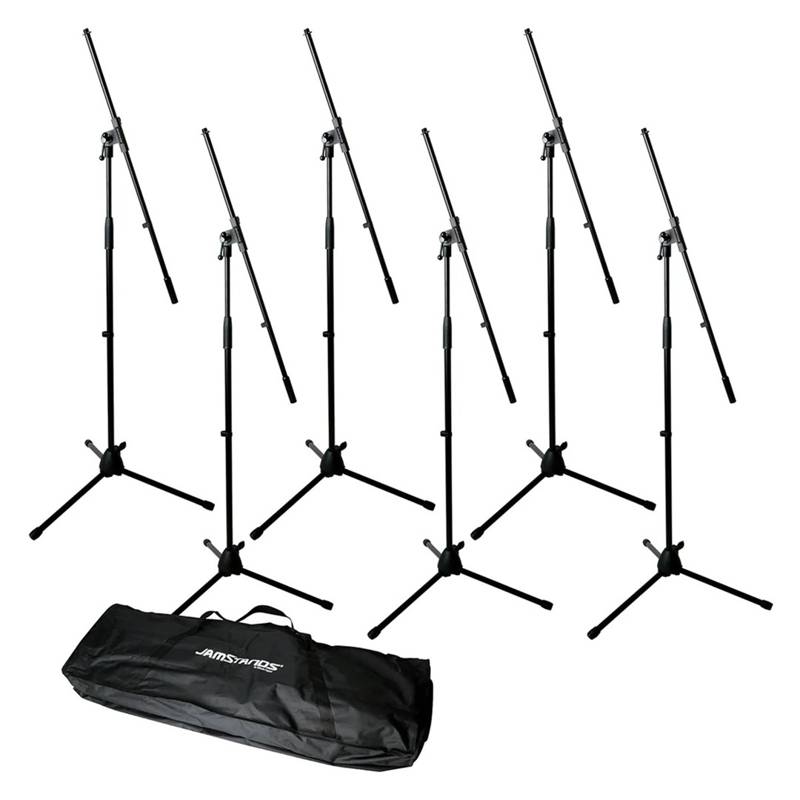 Jamstands JS-MCFB6PK | 6-Pack Boom Mic Stand Pack