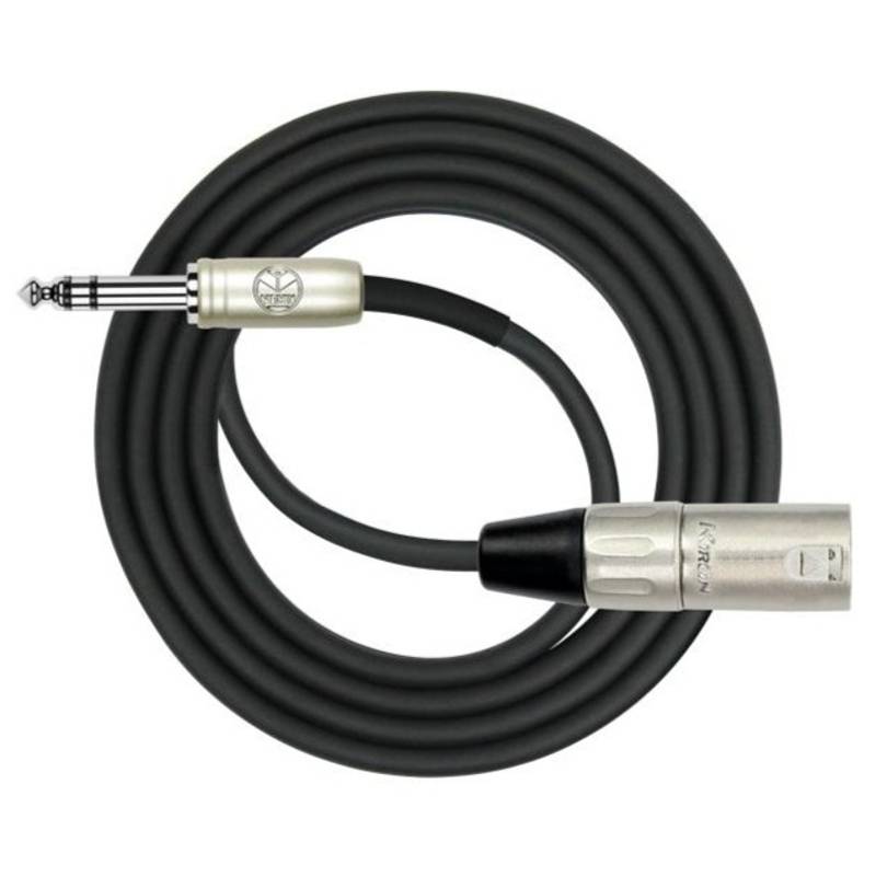 Kirlin MP-483PR/BK | XLR Male to Jack Stereo Balanced Patch Cable 2M