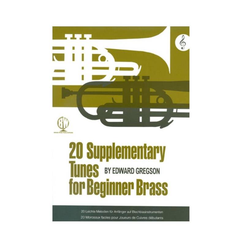 20 Supplementary Tunes | For Beginner Brass (Treble Clef)