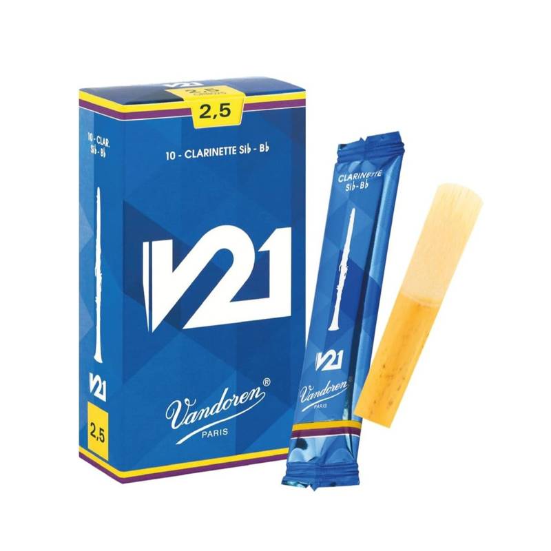Vandoren V21 B-Flat Reeds | Clarinet 2.5 (Single Reeds)