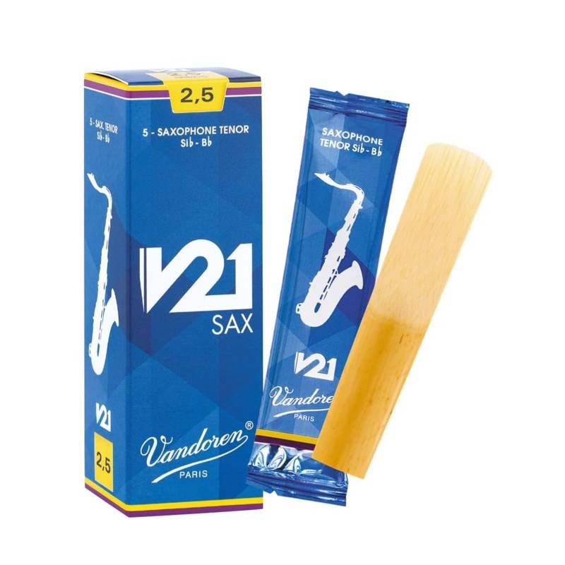 Vandoren V21 Reeds | Tenor Sax 2½ (Single Reeds)