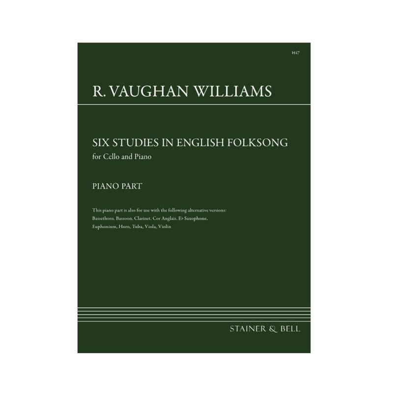 6 Studies in English Folk Song | For Cello & Piano  (Piano Accompaniment)