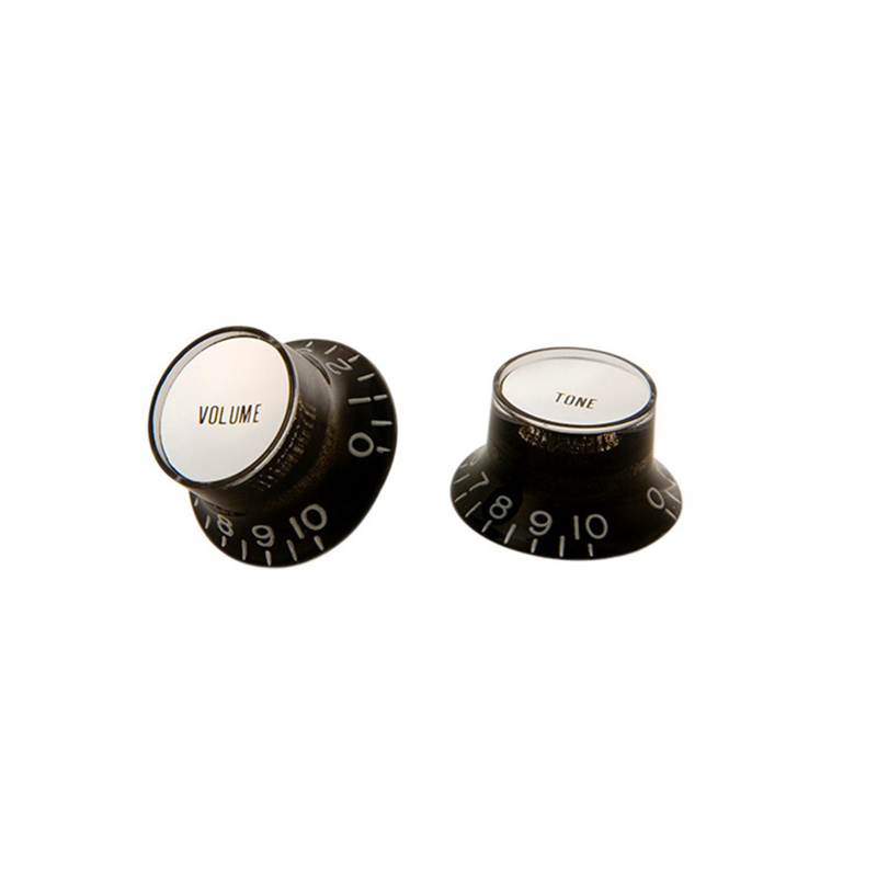 Gibson PRMK-010 | Silver Top Hat Knobs with Inserts (4 Pack)