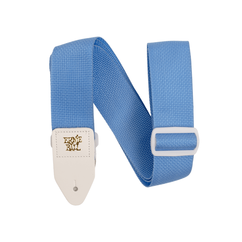 Ernie Ball 5348 | Polypro Guitar Strap/Bass Strap - Soft Blue w/ White