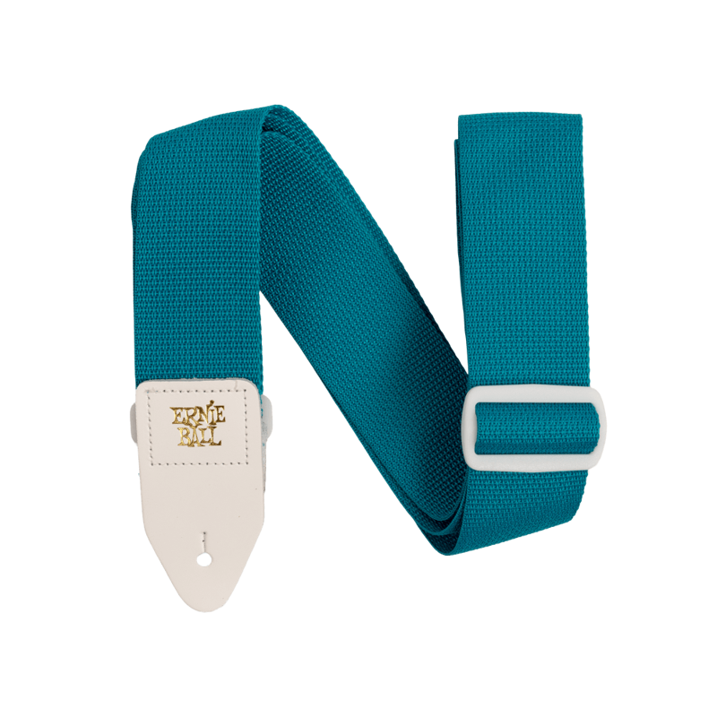Ernie Ball 5349 | Polypro Guitar Strap/Bass Strap - Teal w/ White