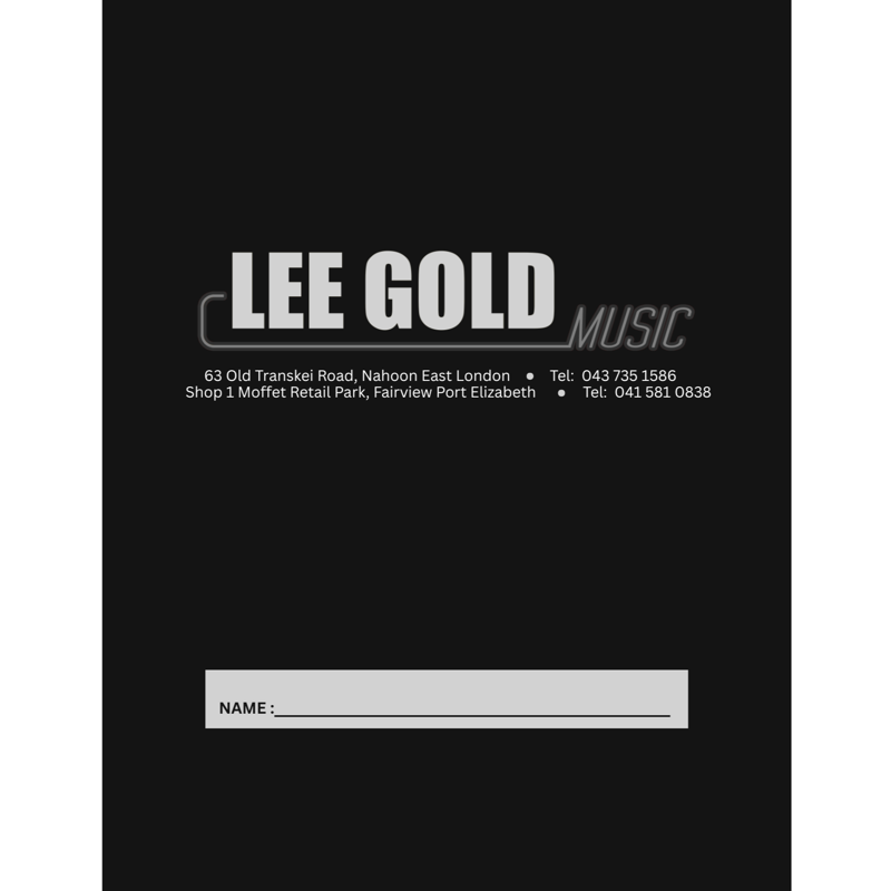 Lee Gold Music 12 Stave | A4 Manuscript Book