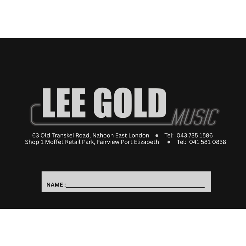 Lee Gold Music 6 Stave | A5 Manuscript Book