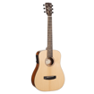  Cort EARTHGOOPWBAG | Earth Go Acoustic Travel Guitar with HyVibe Smart Guitar System Open Pore Finish
