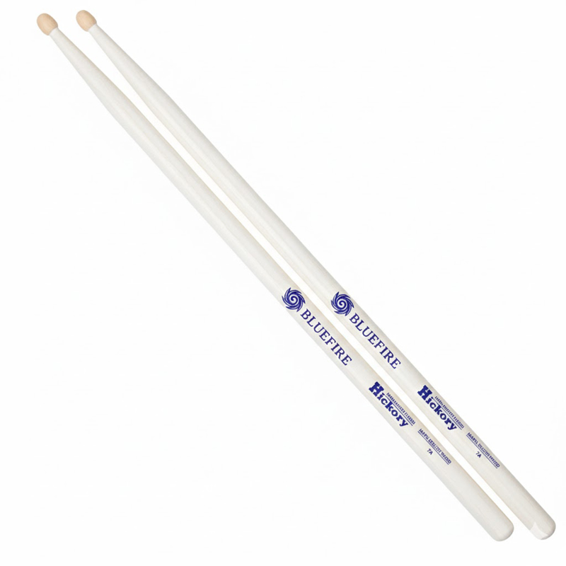 Hanflag Bluefire | 7A Wood Tip Drum Sticks (White)
