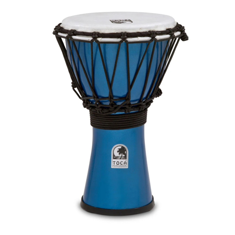Toca Freestyle | 7" Fibreglass Djembe (Metallic Blue)