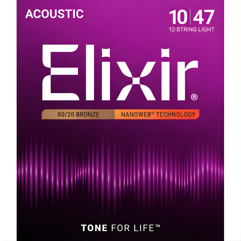 Elixir 11152 | 12 String 80/20 Bronze Acoustic Guitar Strings