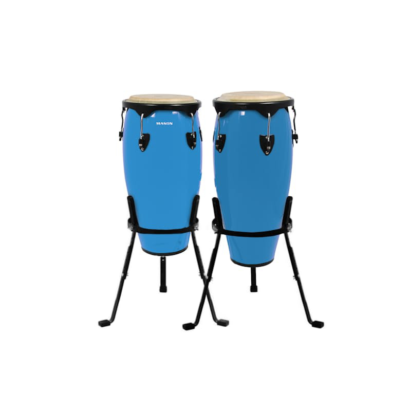 Mason AL-124FW | Fiberglass Conga Set with Stands (Blue)