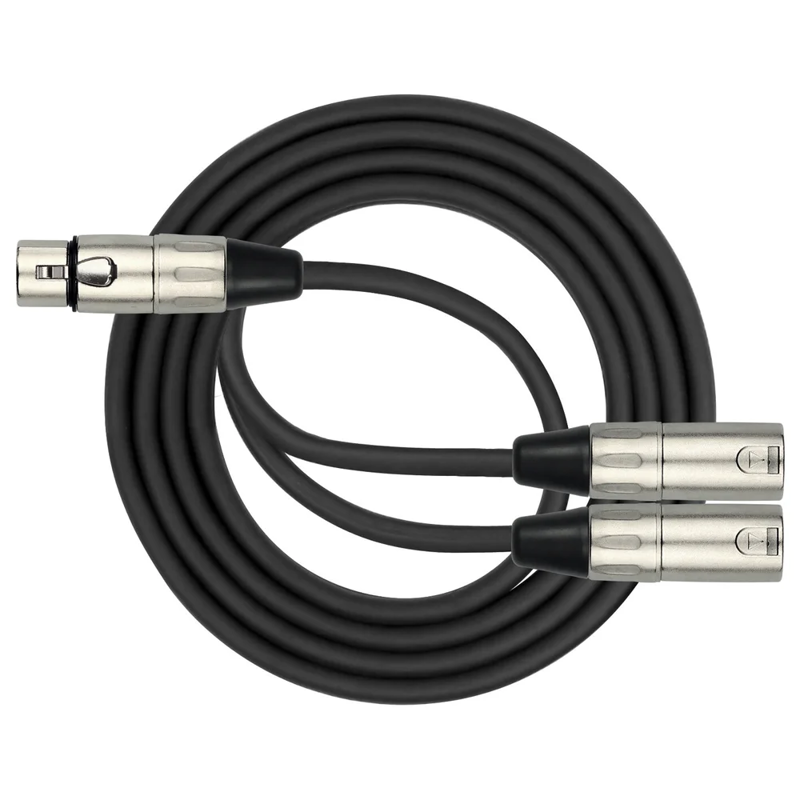 Kirlin Y-303 | 2x Male XLR to 1 x Female XLR Y Cable (2M)