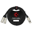 Kirlin Y-303 | 2x Male XLR to 1 x Female XLR Y Cable (2M)