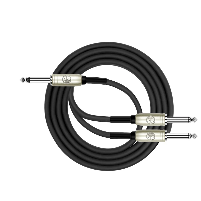 Kirlin Y-321PR | 1x 1/4" Mono Jack to 2x 1/4" Mono Jacks (2M)