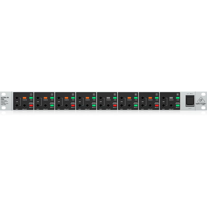 Behringer DI800 | Professional Mains/Phantom Powered 8-Channel DI Box