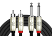 Kirlin AP-403PR | 2x 1/4" Male Mono Jack to 2x Male RCA Dual Patch Cable