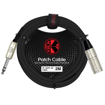 Kirlin MP-483PR/BK | XLR Male to Jack Stereo Balanced Patch Cable 2M