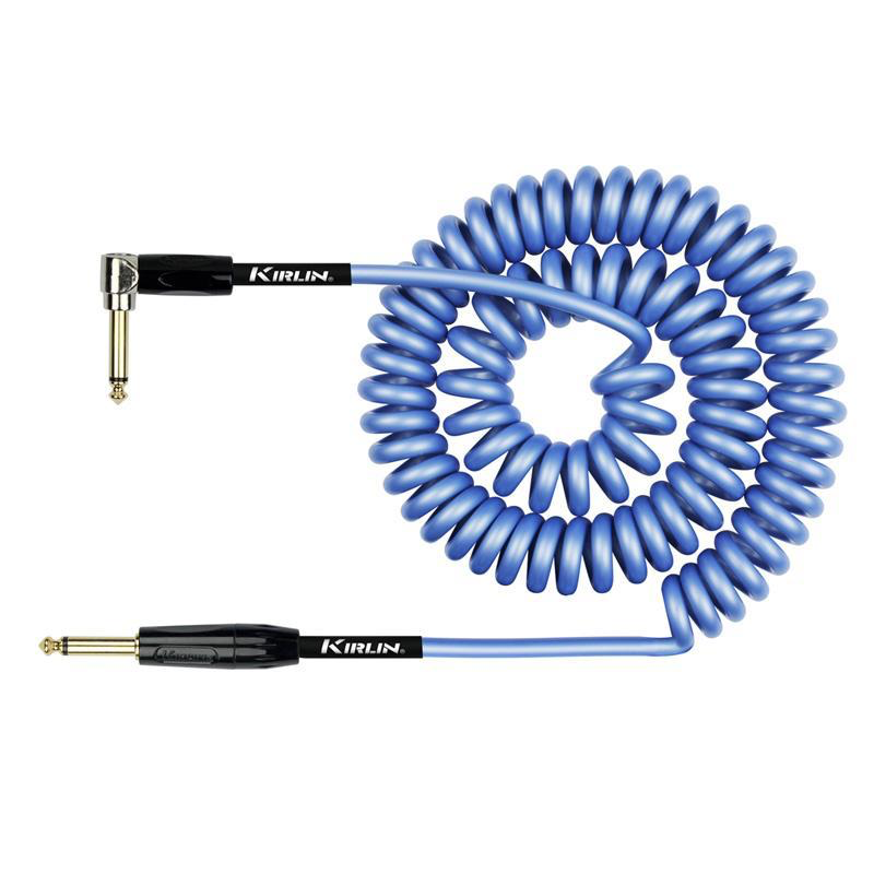Kirlin IPK-222BFGL /BLE | 9M Coiled Instrument Cable (Blue)