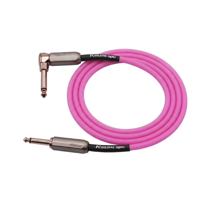 Kirlin IMGE-222BM6 / STP | 6M Glow Instrument Cable Angled Jack (Starry Plum)