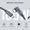 Unitek C14123BK-2M | 100w USB Cable (90 degree)