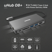 Unitek D1019B | uHUB O8+ 8-in-1 Ethernet Hub