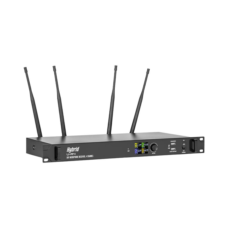 Hybrid + U-R4 | 4 Channel UHF Microphone Receiver